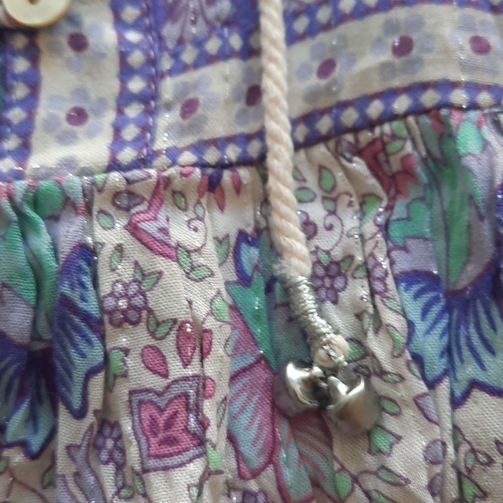 Spell & The Gypsy Poinciana Blouse Lilac Purple Lurex Boho XS - Picture 6 of 14